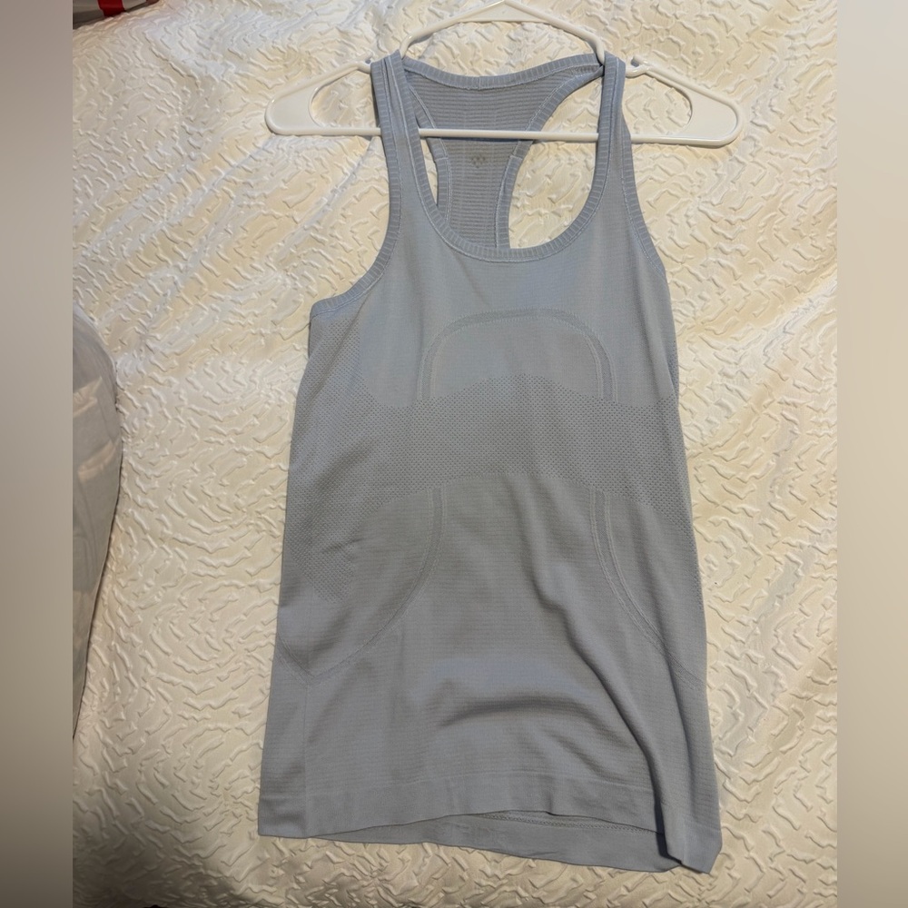 Light blue lululemon swiftly tank